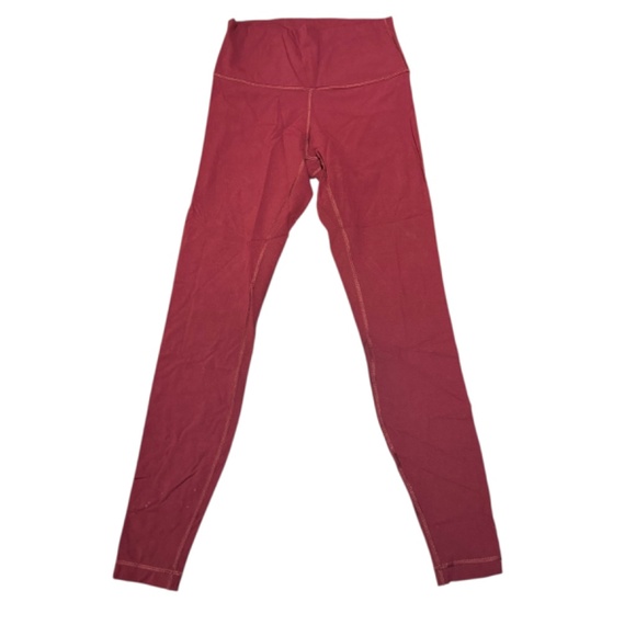 Lululemon High-Rise Wunder Under Leggings – Size 6 (Dark Red) - Picture 1 of 5